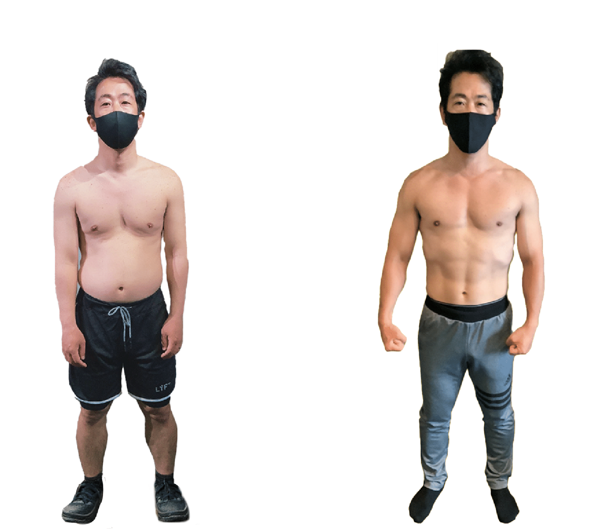 42歳男性の2か月間の変化